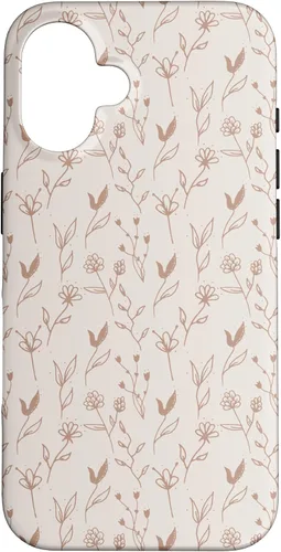 Vista 31 de Beige Tan Wildflower Floral Minimal Flower Boho Case for iPhone 17