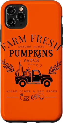 Vista 13 de Funda de otoño vintage para iPhone 14 Pro Farm Fresh Pumpkin