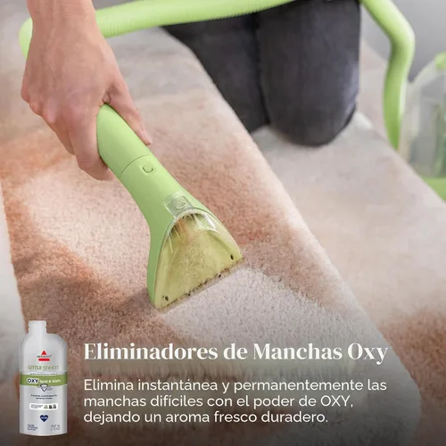 Vista 4 de NUEVA Fórmula de limpieza concentrada BISSELL Little Green Pro Oxy para manchas y olores en limpiadores profundos portátiles, 6 sobres de súper