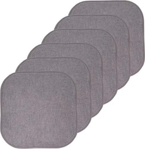Vista 127 de Sweet Home Collection Cojines de espuma viscoelástica para silla, antideslizantes, diseño de panal de abeja, 16 x 16 pulgadas, paquete de 2