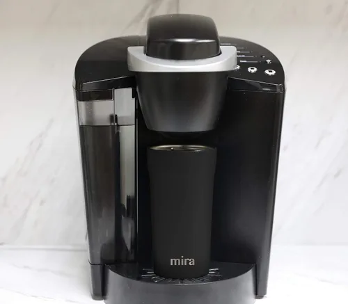 Vista 2 de MIRA Taza de viaje para café de 12 onzas, vaso aislado de acero inoxidable con tapa a prueba de fugas, taza para bebidas calientes y frías