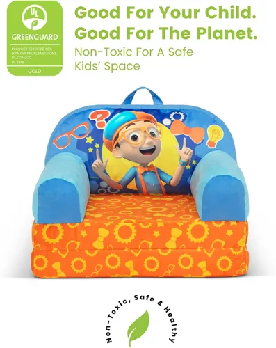Vista 7 de Delta Children - Silla para niños Blippi Cozee Buddy abatible, azul