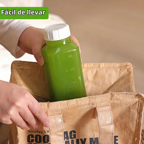 Vista 7 de CUCUMI - Paquete de 6 botellas de leche de vidrio de 16 onzas con tapas 6 piezas-16oz