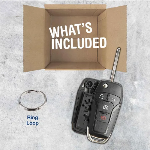 Vista 3 de Carcasa de repuesto para llavero plegable con arranque remoto para Ford N5F-A08TDA, 5923694