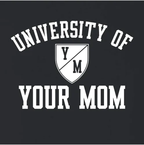 Vista 64 de Go All Out University of Your Mom - Sudadera con cuello redondo para hombre