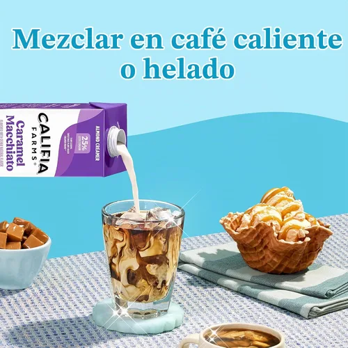 Vista 6 de Califia Farms - Crema para café de leche de almendra y avellana con crema de coco