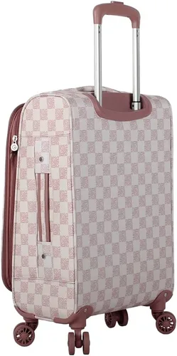 Vista 56 de Steve Madden Equipaje de diseñador, Chalet Gris Claro, Juego de maleta giratoria ligera expandible de 3 piezas - Juego de viaje