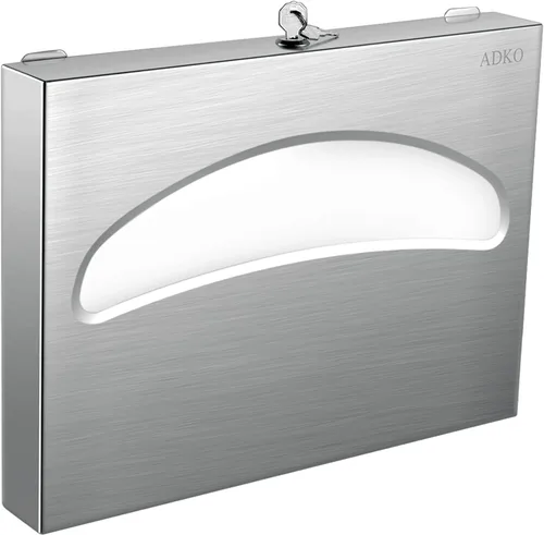 Vista 8 de Dispensador de fundas de asiento de inodoro, para montaje en pared, 250 unidades, capacidad de 1/2 pliegue, con llave para edificio de oficinas