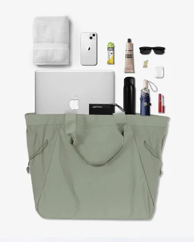 Vista 5 de ASLABCREW Bolsa de mano para mujer, 18L con cincha lateral con correa ajustablebolsa de mano extra, bolsa de hombro ligera