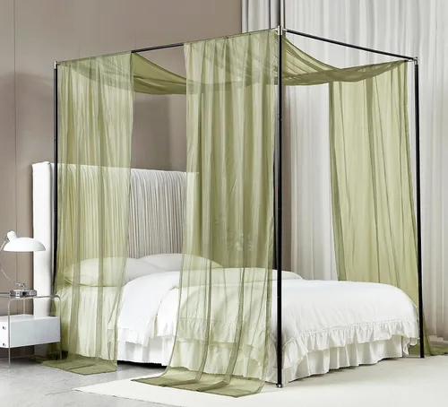 Vista 11 de Akiky Cortinas de Dosel de Cama con Luz Bufanda de Dosel de Cama de Princesa para Marco de Cama Metálico/Marco de Cama de Madera