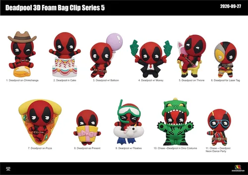 Vista 2 de Deadpool Series 5-3D Clips de espuma para bolsas
