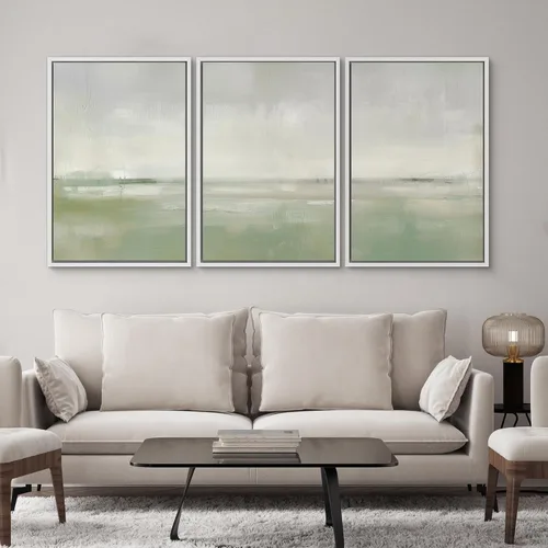 Vista 327 de SIGNWIN Lienzo enmarcado para pared, juego de arte de collage de hojas transparentes en blanco y negro, ilustraciones de naturaleza silvestre, arte