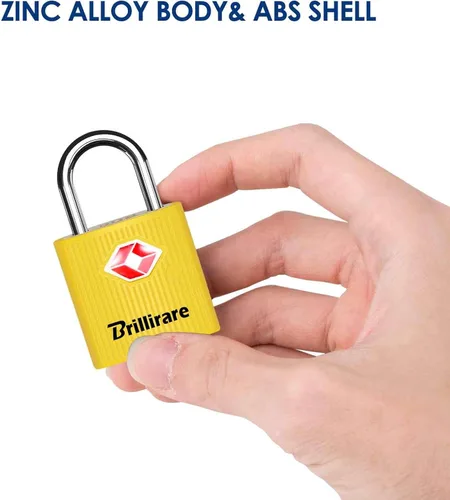 Vista 8 de Paquete de 4 cerraduras de equipaje aprobadas por la TSA con llaves, candado de viaje, cerradura con llave impermeable de aleación de zinc