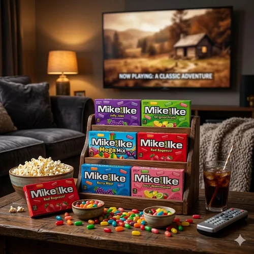 Vista 4 de Mike Ike - Caja de teatro de 4.25 onzas a granel (paquete de 6) – Jolly Joe's, Red Rageous, Berry Blast, Sour Watermelon, Original Fruit, Mega Mix