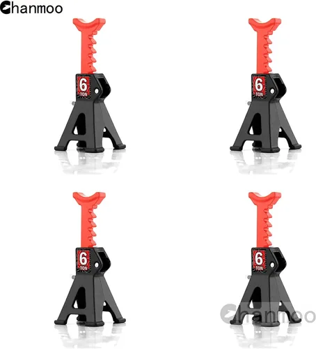 Vista 3 de 1/24 RC Toy Jack Stands 1/18 Simulación 6 Ton Metal Ajustable Mini Jack Soporte para 1:18 1:24 Escala Crawler Car Axial SCX24 Kyosho Tamiya HSP Negro