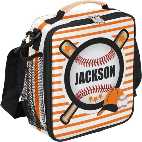 Vista 21 de Bolsa de almuerzo personalizada para niñas, niños, adolescentes, hombres y mujeres, regalo personalizado, bolsa de almuerzo de voleibol, color dorado