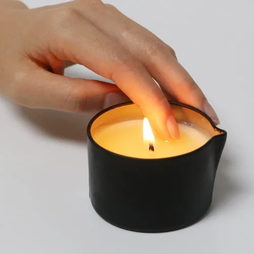 Vista 6 de Vela de spa con aceite esencial de cera de soja orgánica con infusión de aceite de masaje para parejas, vela perfumada para el hogar