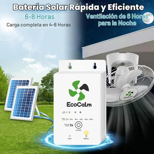 Vista 3 de Ventilador de techo solar de alta velocidad y entrega de flujo