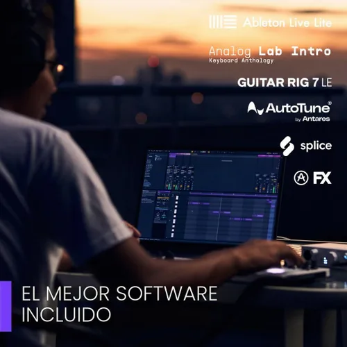Vista 6 de Arturia MiniFuse 1 - Interfaz de audio USB compacta con software creativo para grabación, producción, podcasting, guitarra, color negro Graba