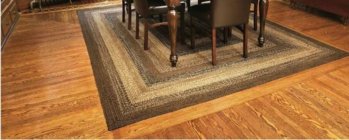 Vista 4 de Colección Cappuccino Premium trenzada Primitivo, rústico, campestre, estilo granja Yute/algodón 30 días sin riesgo Alfombra