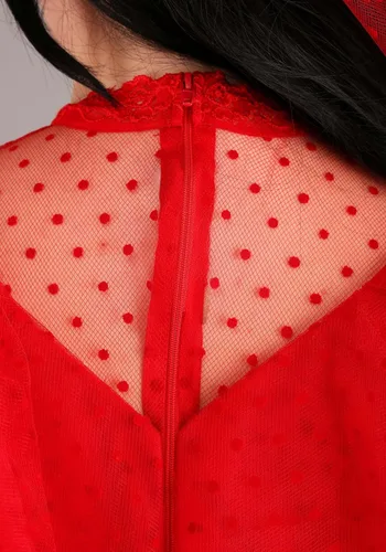 Vista 4 de Vestido de novia rojo talla grande para mujer