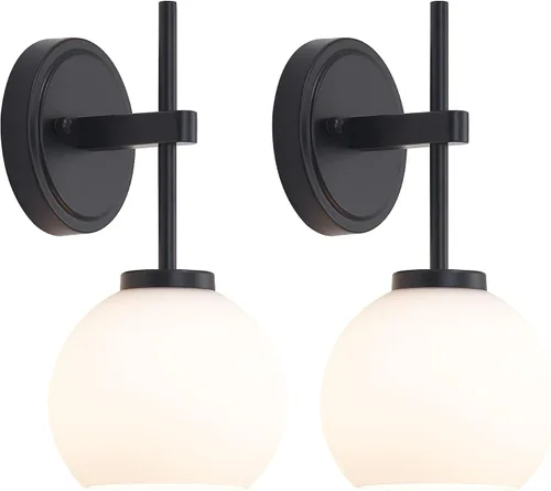 Vista 16 de Juego de 2 apliques de pared de níquel cepillado que funcionan con pilas, iluminación de pared inalámbrica recargable con control remoto, luces