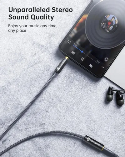 Vista 3 de Syncwire - Cable de extensión para auriculares - 6 pies [Sonido Hi-Fi][Conector chapado en oro][TRS] Cordón de extensión de audio macho a hembra