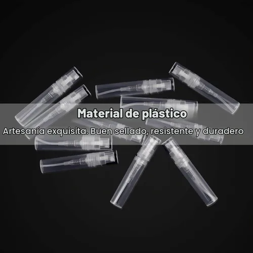 Vista 6 de Thyores Mini botella de espray de 50PCS 0.1 fl oz, atomizador de botella de Contenedor recargable de limpieza adecuado para viajes, aceites