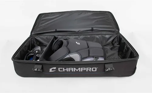 Vista 2 de Bolsa de equipo de árbitro con ruedas para oficiales de béisbol/softbol, color negro