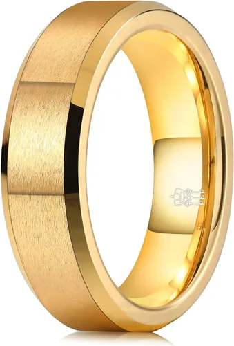 Vista 11 de THREE KEYS JEWELRY Tungsten Wedding Band for Men Brushed
