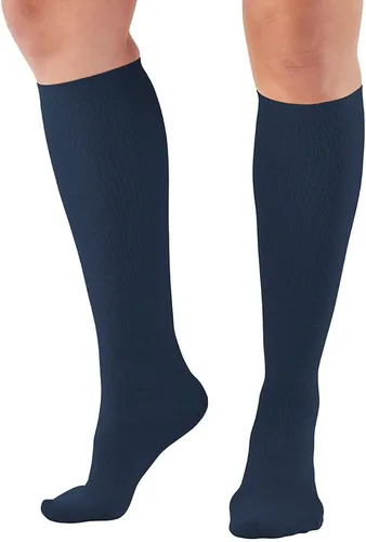 Vista 2 de Ames Walker AW Style 167 - Calcetines de viaje para mujer, de compresión moderada, de 15-20 mmHg, color negro, talla S