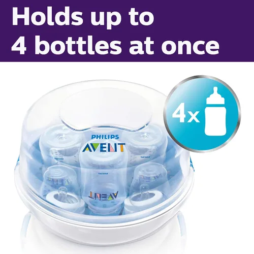 Vista 12 de Philips AVENT Esterilizador de vapor de microondas para biberones, chupetes, tazas y más, SCF281/05