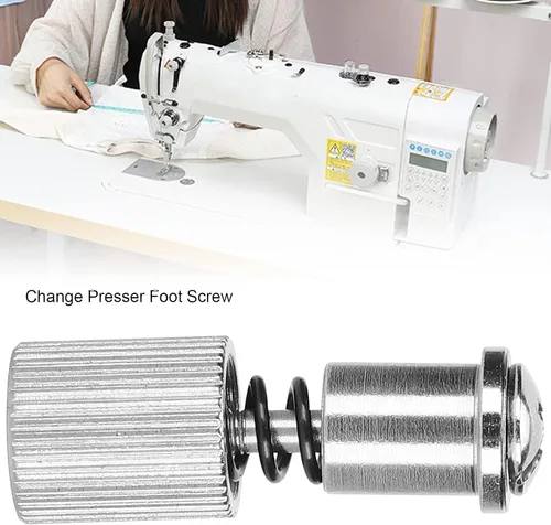 Vista 4 de Máquina de coser abrazadera de pie de resorte Prensatelas Pieza de reemplazo de abrazadera de tornillo de cambio fácil Accesorio de máquina de coser