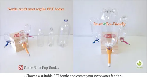 Vista 7 de Choco Nose Botella patentada sin goteo para perros/alimentador para perros/gatos y otros animales de tamaño pequeño-mediano - para jaulas, jaulas