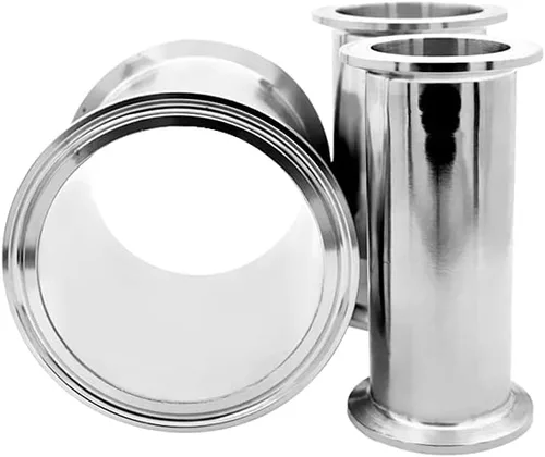 Vista 2 de Beduan Tubo de Abrazadera Sanitaria Tri-Clamp, Tubo de Carrete de Acero Inoxidable Redondo Sin Costuras de 2 Pulgadas de Largo con Abrazadera