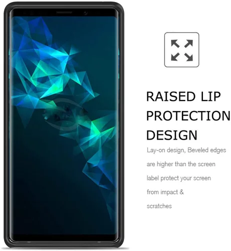 Vista 5 de Funda para Galaxy Note 9, resistente, a prueba de golpes, de goma, híbrida, resistente, con ranura para tarjeta de crédito de identificación