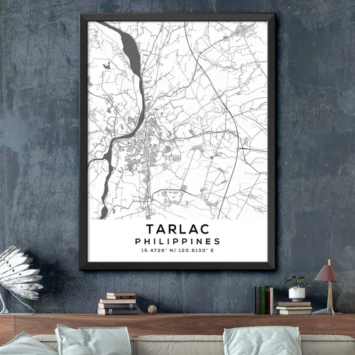 Vista 2 de Mapa de Tarlac, Filipinas, Light 2 (12x16)