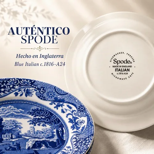 Vista 9 de Spode Blue - Plato italiano para pan y mantequilla, juego de 4