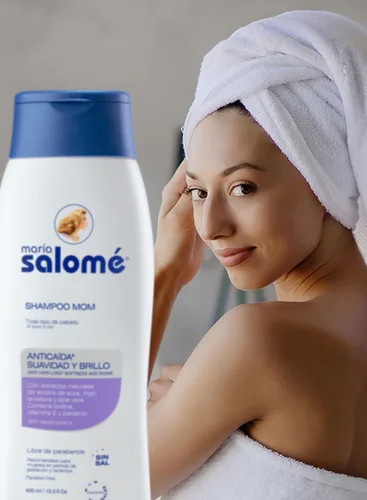 Vista 5 de Maria Salome Champú MOM Prevencion Caida Y Nutricion del Cabello 13.5 fl oz