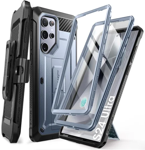 Vista 16 de SUPCASE Funda para Samsung Galaxy S24 Ultra con soporte, [Unicorn Beetle Pro] [2 marcos frontales]