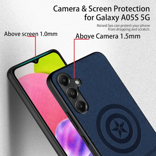 Vista 5 de IRON SPIDER Funda para Galaxy A05S 5G, con personaje de superhéroe Samsung A05S - Funda de piel color azul capitán