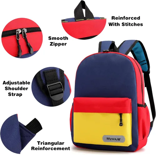 Vista 6 de Mochila ligera para niños y niñas preescolares, Negro-a