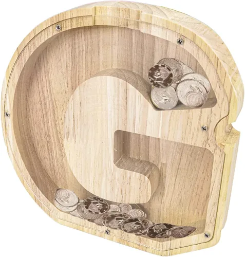 Vista 25 de FixtureDisplays® Alcancía de madera para gatos, alcancía de ahorro para niños, bonita moneda de recuerdo para niños y niñas, es un regalo único