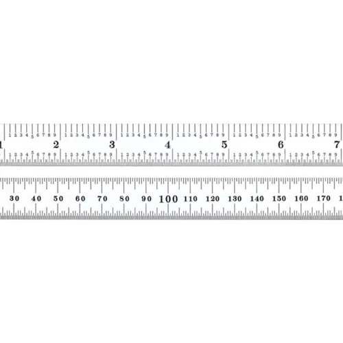 Vista 29 de Starrett Regla de acero totalmente flexible con acabado cromado satinado, lectura rápida y graduación en pulgadas, graduación 3R, 6 pulgadas