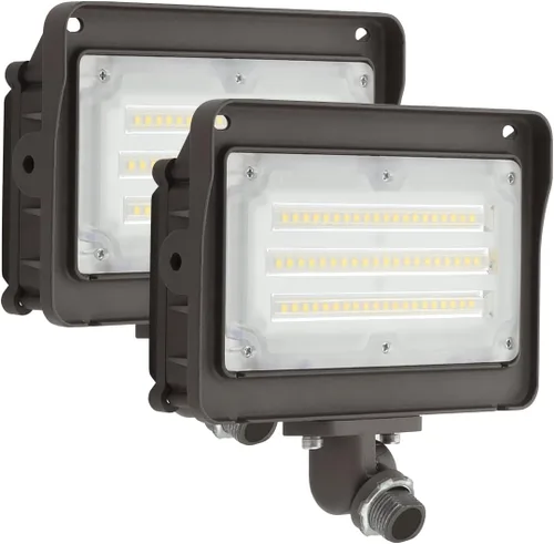 Vista 9 de DAKASON Faro LED de 50 W para exterior, fotocélula del crepúsculo al amanecer, ajustable 180° con nudillo, 6500 lm, 5000 K, reemplaza 150–200 W