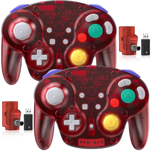 Vista 16 de 2.4 GHz Wireless GameCube Controller, for NGC GameCube Console (Built-in Rumble) (Analog Stick) (Analog Triggers) (Rechargeable) (Plug and Play)