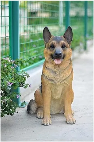 Vista 4 de Hi-Line Gift Ltd Perro sentado - pastor alemán - grande