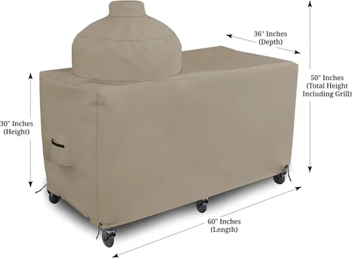 Vista 2 de Covers & all Funda para parrilla Big Egg, 12 onzas, impermeable, resistente a los rayos UV y a la intemperie, cubierta de PVC para exteriores