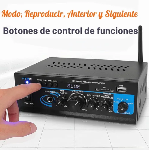Vista 4 de Pyle Home Mini - Amplificador de potencia estéreo (2 x 40 W) PTA2 mini amperio