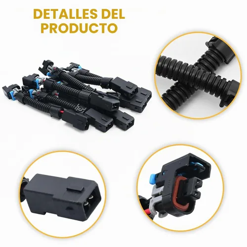 Vista 3 de 8 piezas LS1 LS6 LT1 EV1 juego de cables de inyector, conectores para Multec LQ4, LQ9 adaptadores Delphi 4.8 5.3 6.0